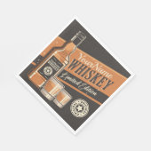 ウイスキーパーソナライズされたリキュールボトルウェスタンバー スタンダードランチョンナプキン (角)