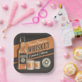 ウイスキーパーソナライズされたリキュールボトルウェスタンバー ペーパープレート (パーティー)