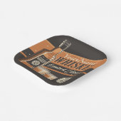 ウイスキーパーソナライズされたリキュールボトルウェスタンバー ペーパープレート (傾斜あり)