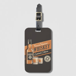 ウイスキーパーソナライズされたリキュールボトルウェスタンバー ラゲッジタグ