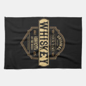 ウイスキーパーソナライズされた・オン・ザ・ロック酒ラベルバー キッチンタオル (横)