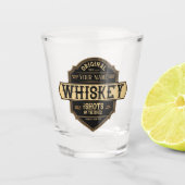 ウイスキーパーソナライズされた・オン・ザ・ロック酒ラベルバー ショットグラス (正面)