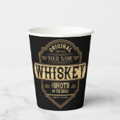 ウイスキーパーソナライズされた・オン・ザ・ロック酒ラベルバー 紙コップ (裏面)