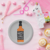 ウイスキーボトル21歳誕生日ウイスキー好き ペーパープレート (パーティー)