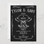 ウイスキーラベル引っ越し祝いパーティーパーティー 招待状 (正面)