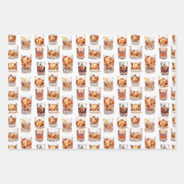 ウイスキー包装紙 – カクテルギフトラップ ラッピングペーパーシート