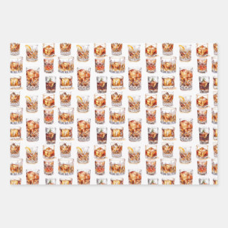 ウイスキー包装紙 – カクテルギフトラップ ラッピングペーパーシート