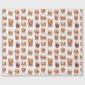 ウイスキー包装紙 – カクテルギフトラップ ラッピングペーパー (フラット)