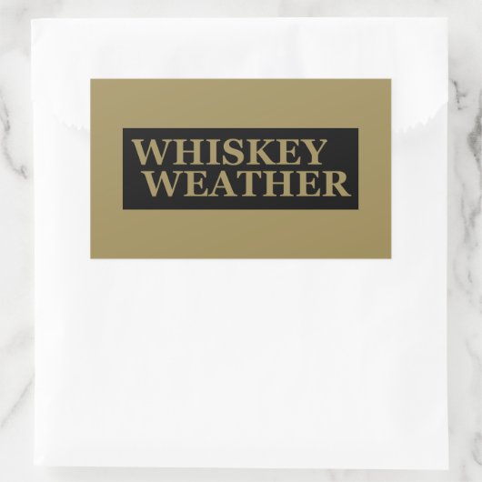 ウイスキー天気 長方形シール (バッグ)