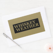 ウイスキー天気 長方形シール (封筒)