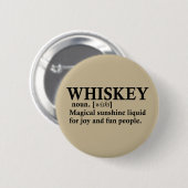 ウイスキー定義のおもしろいアルコールことわざギフト 缶バッジ (正面&裏面)