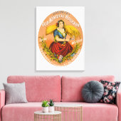 ウイスキー広告のレーベル、1860年頃。 キャンバスプリント (インサイチュ (リビング))