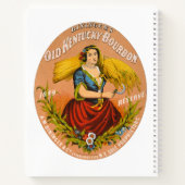 ウイスキー広告のレーベル、1860年頃。 ノートブック (裏面)