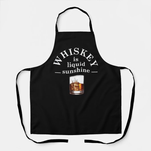 ウイスキー引用文おもしろいアルコールことわざギフト エプロン (正面)
