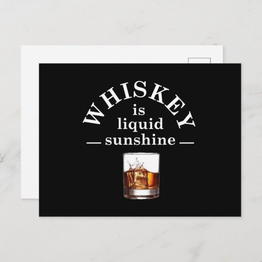 ウイスキー引用文おもしろいアルコールことわざギフト シーズンポストカード (正面/裏面)