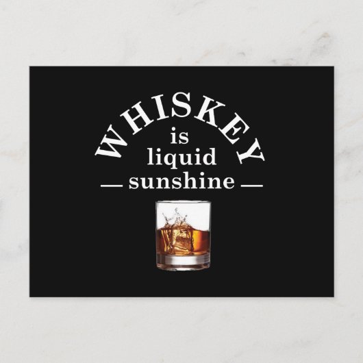 ウイスキー引用文おもしろいアルコールことわざギフト シーズンポストカード (正面)