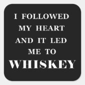 ウイスキー引用文おもしろいアルコールことわざギフト スクエアシール (正面)