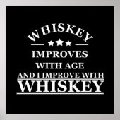 ウイスキー引用文おもしろいアルコールことわざギフト ポスター (正面)