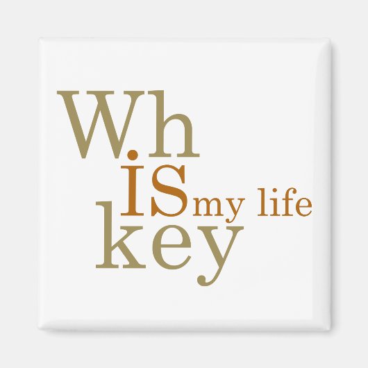 ウイスキー引用文おもしろいアルコールことわざギフト マグネット (正面)