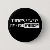 ウイスキー引用文おもしろいアルコールことわざギフト 缶バッジ (正面)
