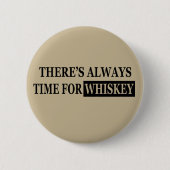 ウイスキー引用文おもしろいアルコールことわざギフト 缶バッジ (正面)