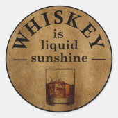ウイスキー引用文おもしろいアルコールことわざヴィンテージ ラウンドシール (正面)