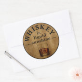 ウイスキー引用文おもしろいアルコールことわざヴィンテージ ラウンドシール (封筒)