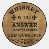 ウイスキー引用文おもしろいアルコールことわざヴィンテージ ラウンドシール (正面)