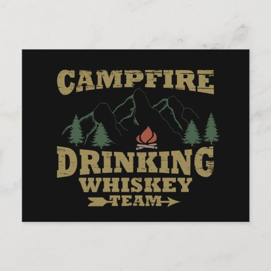 ウイスキー引用文おもしろいキャンパーことわざ シーズンポストカード (正面)