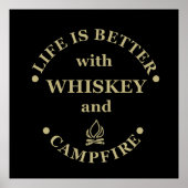 ウイスキー引用文おもしろいキャンパーことわざ ポスター (正面)