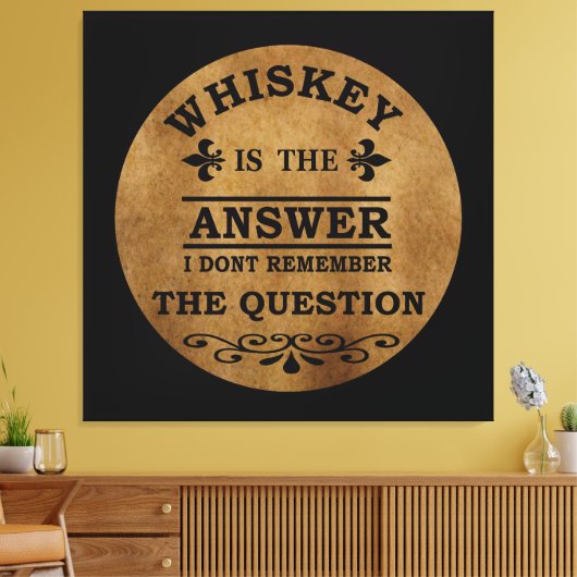 ウイスキー引用文おもしろい飲みことわざ キャンバスプリント (インサイチュ (リビング))
