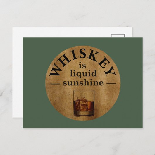 ウイスキー引用文おもしろい飲みことわざ シーズンポストカード (正面/裏面)