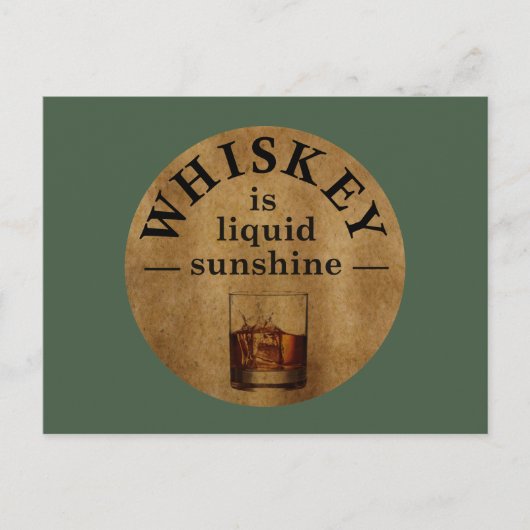 ウイスキー引用文おもしろい飲みことわざ シーズンポストカード (正面)