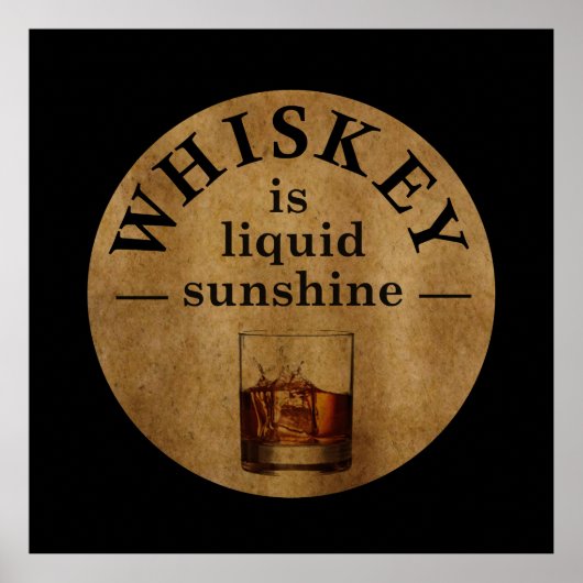 ウイスキー引用文おもしろい飲みことわざ ポスター (正面)