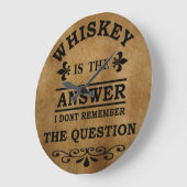 ウイスキー引用文おもしろい飲みことわざ ラージ壁時計 (傾斜)