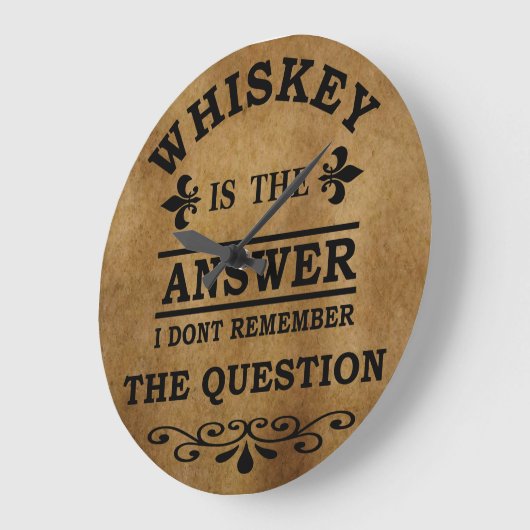 ウイスキー引用文おもしろい飲みことわざ ラージ壁時計 (傾斜)