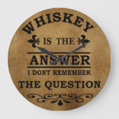 ウイスキー引用文おもしろい飲みことわざ ラージ壁時計 (正面)