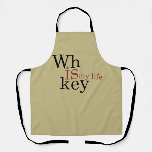 ウイスキー引用文おもしろい飲み酒ことわざ エプロン (正面)