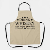 ウイスキー引用文おもしろい飲み酒ことわざ エプロン (正面)