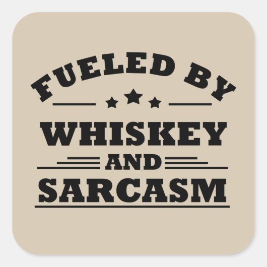 ウイスキー引用文おもしろい飲み酒ことわざ スクエアシール (正面)