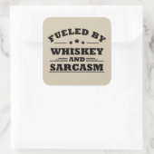 ウイスキー引用文おもしろい飲み酒ことわざ スクエアシール (バッグ)