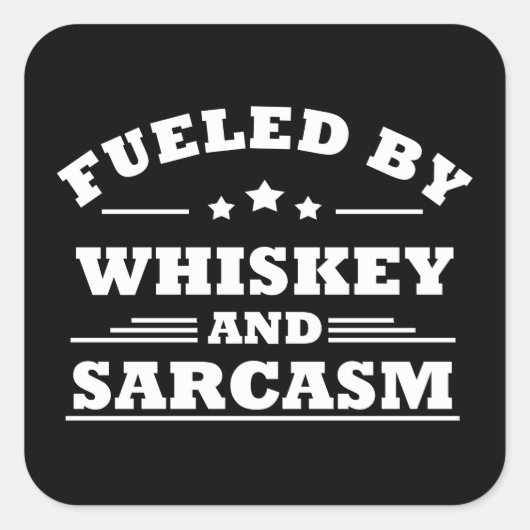 ウイスキー引用文おもしろい飲み酒ことわざ スクエアシール (正面)