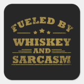 ウイスキー引用文おもしろい飲み酒ことわざ スクエアシール (正面)