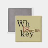 ウイスキー引用文おもしろい飲み酒ことわざ マグネット (正面/裏面)