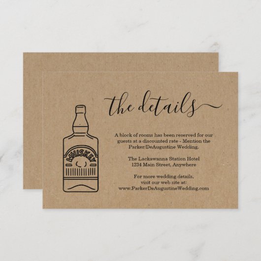 ウイスキー情報詳細同封カード エンクロージャーカード (正面/裏面)