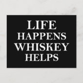 ウイスキー救済おもしろいアルコールことわざ シーズンポストカード (正面)