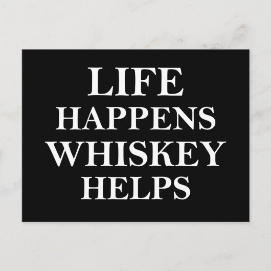 ウイスキー救済おもしろいアルコールことわざ シーズンポストカード (正面)