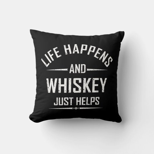 ウイスキー救済おもしろい引用文はアルコールことわざを飲む クッション (正面)