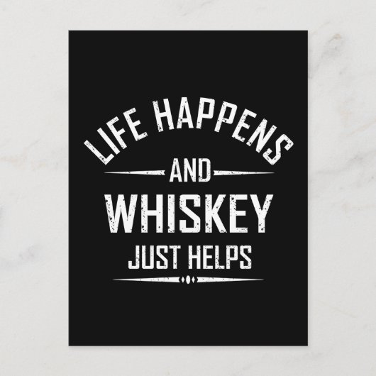 ウイスキー救済おもしろい引用文はアルコールことわざを飲む ポストカード (正面)