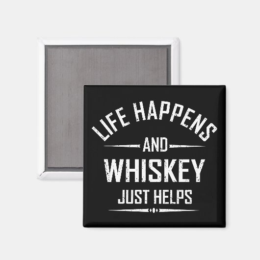ウイスキー救済おもしろい引用文はアルコールことわざを飲む マグネット (正面/裏面)